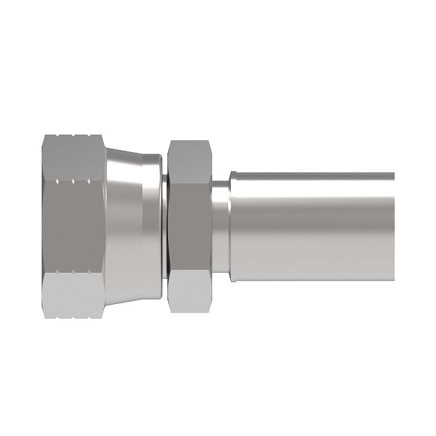 16-616-C by Danfoss | Conv-O-Crimp | Female 37° JIC Swivel Convoluted Hose Fitting | -16 Female 37° JIC Swivel x -16 Hose Barb | Carbon Steel