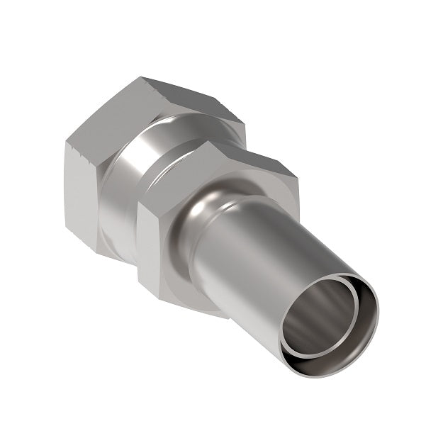 16-616-B by Danfoss | Conv-O-Crimp | Female 37° JIC Swivel Convoluted Hose Fitting | -16 Female 37° JIC Swivel x -16 Hose Barb | 316/304 Stainless Steel & Carbon Steel