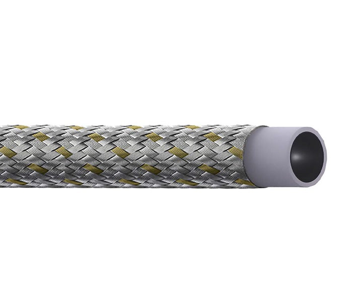 FC465-10 Everflex by Danfoss | Smooth Bore Non-Dissipating Teflon™ Hose | 0.50" Hose ID | 0.66" Hose OD | 304 Stainless Steel Braid