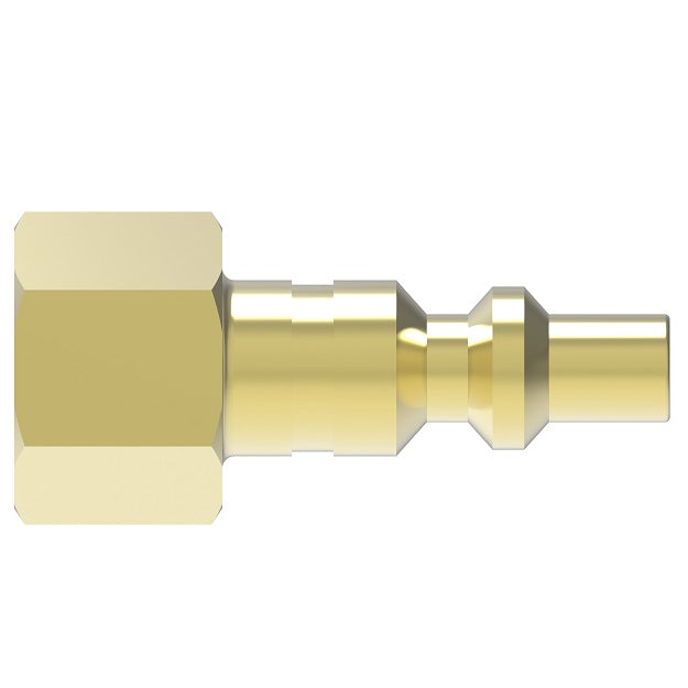 11B Hansen® by Danfoss | Pneumatic Quick Disconnect Coupling | 1000 Series / 3000 Series | 1/4" Female NPTF x 1/4" Body Size | Plug | Brass
