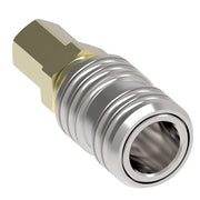 1200 Hansen® by Danfoss | Pneumatic Quick Disconnect Coupling | 1000 Series | 3/8" Female NPTF x 1/4" Body Size | Socket | NBR Seal | Brass