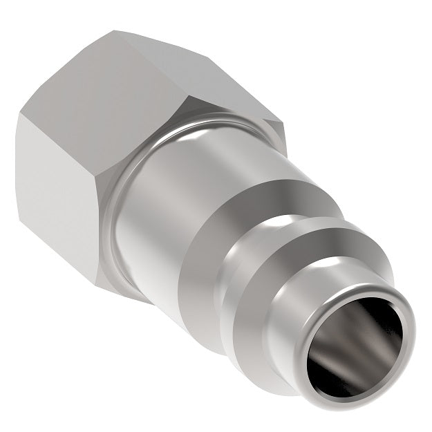 11G Hansen® by Danfoss | Pneumatic Quick Disconnect Coupling | 1000 Series / 3000 Series | 1/4" Female NPTF x 1/4" Body Size | Plug | With Bleeder Ball Check | Steel