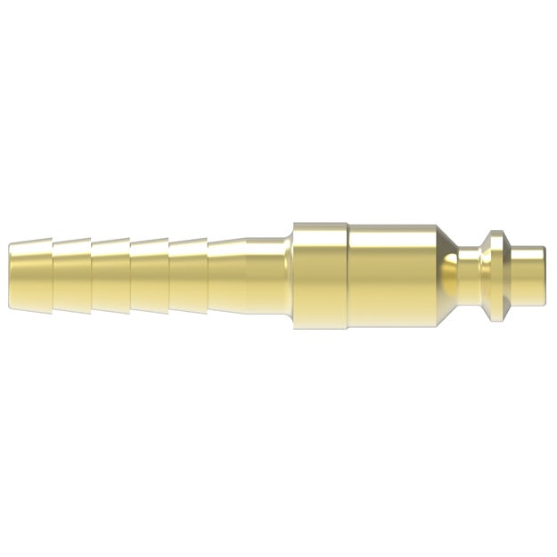 B17 Hansen® by Danfoss | Pneumatic Quick Disconnect Coupling | 1000 Series / 3000 Series | Hose Barb End | 3/8" Hose ID x 1/4" Body Size | Plug | Brass