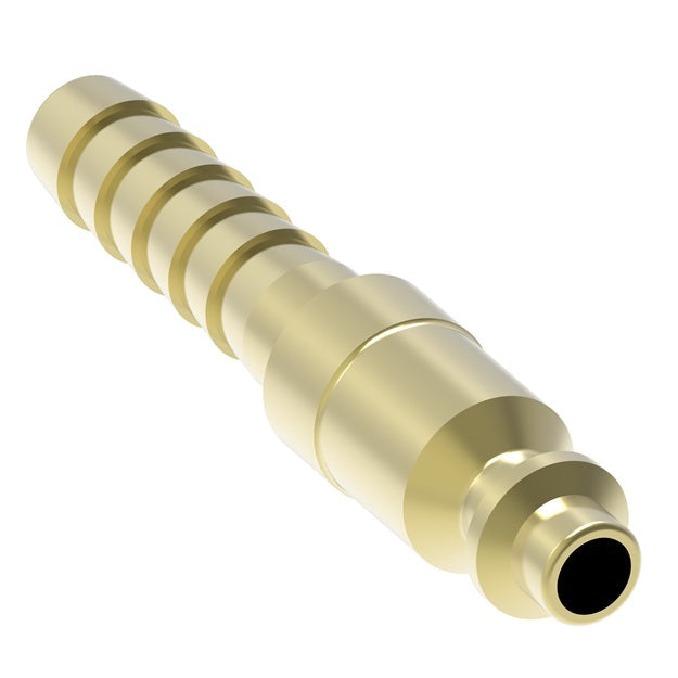 B17 Hansen® by Danfoss | Pneumatic Quick Disconnect Coupling | 1000 Series / 3000 Series | Hose Barb End | 3/8" Hose ID x 1/4" Body Size | Plug | Brass