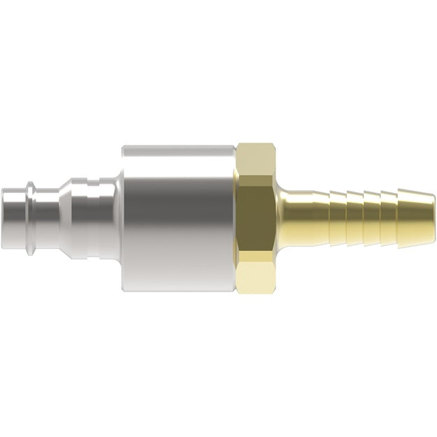 16 Hansen® by Danfoss | Pneumatic Quick Disconnect Coupling | 3000 Series | Hose Barb End | 1/4" Hose ID x 1/4" Body Size | Plug | Steel