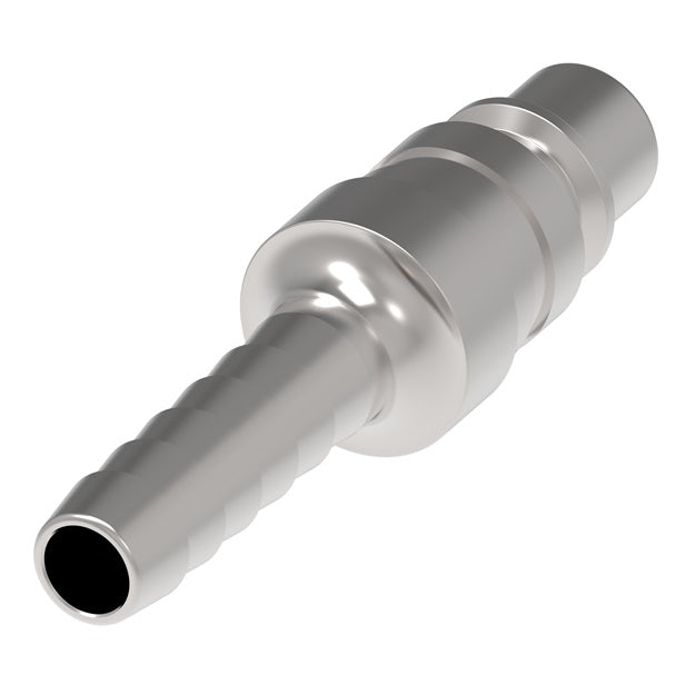 18E Hansen® by Danfoss | Pneumatic Quick Disconnect Coupling | 1000 Series / 3000 Series | Hose Barb End | 5/16" Hose ID x 1/4" Body Size | Plug | Steel