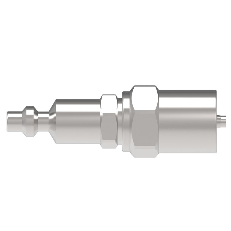 3PD9 Hansen® by Danfoss | Pneumatic Quick Disconnect Coupling | 1000 Series / 3000 Series | Hose Crimp End | 11/16" Hose OD | 3/8" Hose ID x 1/4" Body Size | Plug | Steel