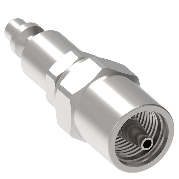 3PB5 Hansen® by Danfoss | Pneumatic Quick Disconnect Coupling | 1000 Series / 3000 Series | Hose Crimp End | 9/16" Hose OD | 1/4" Hose ID x 1/4" Body Size | Plug | Steel