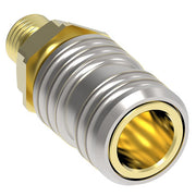 1300 Hansen® by Danfoss | Pneumatic Quick Disconnect Coupling | 1000 Series | 3/8" Male NPTF x 1/4" Body Size | Socket | NBR Seal | Brass