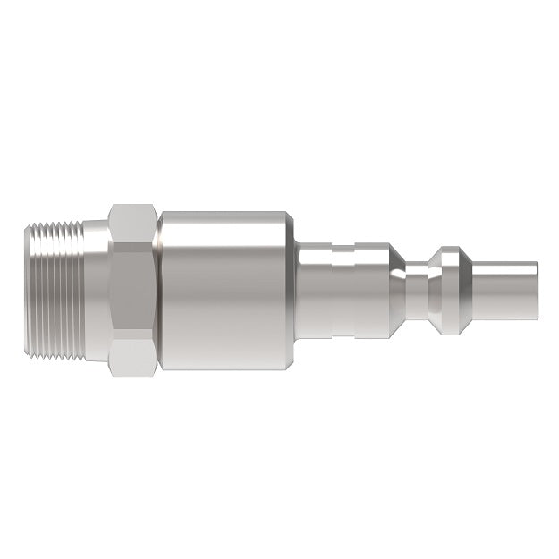 14G Hansen® by Danfoss | Pneumatic Quick Disconnect Coupling | 1000 Series / 3000 Series | 3/8" Male NPTF x 1/4" Body Size | Plug | With Bleeder Ball Check | Steel