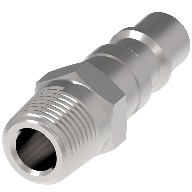 12G Hansen® by Danfoss | Pneumatic Quick Disconnect Coupling | 1000 Series / 3000 Series | 1/8" Male NPTF x 1/4" Body Size | Plug | With Bleeder Ball Check | Steel