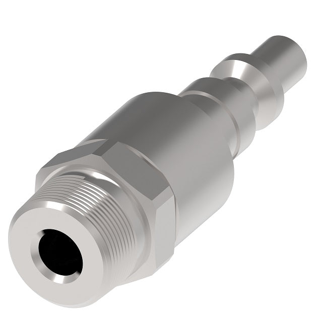 14G Hansen® by Danfoss | Pneumatic Quick Disconnect Coupling | 1000 Series / 3000 Series | 3/8" Male NPTF x 1/4" Body Size | Plug | With Bleeder Ball Check | Steel