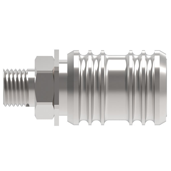 LL1100 Hansen® by Danfoss | Pneumatic Quick Disconnect Coupling | 1000 Series | 1/4" Male NPTF x 1/4" Body Size | Socket | NBR Seal | Stainless Steel