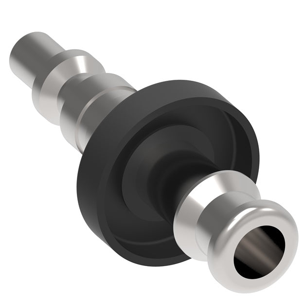 17P Hansen® by Danfoss | Pneumatic Quick Disconnect Coupling | 1000 Series / 3000 Series | Push-On Hose Barb End | 3/8" Hose ID x 1/4" Body Size | Plug | Steel