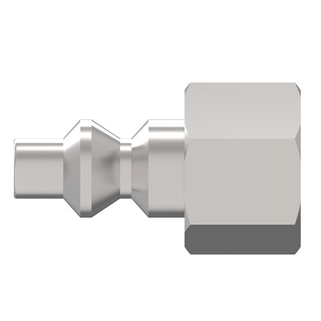 1G2 Hansen® by Danfoss | Pneumatic Quick Disconnect Coupling | 100 Series | 1/4" Female NPTF x 1/4" Body Size | Plug | Brass