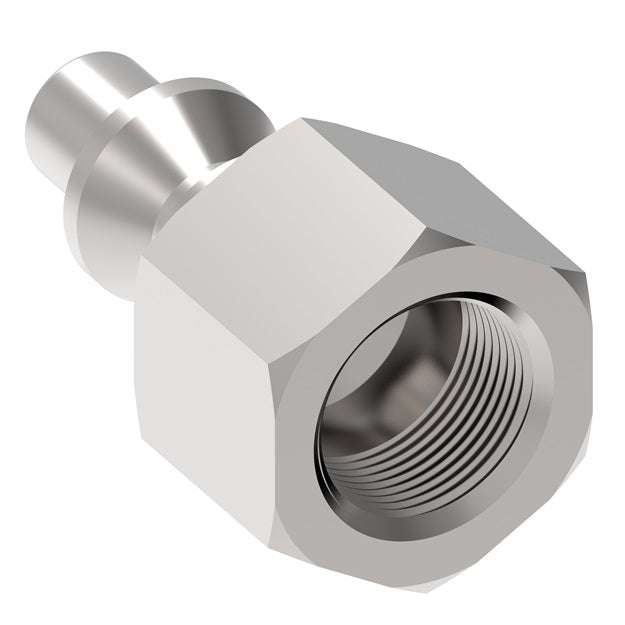 1G2 Hansen® by Danfoss | Pneumatic Quick Disconnect Coupling | 100 Series | 1/4" Female NPTF x 1/4" Body Size | Plug | Brass