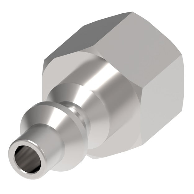 1G2 Hansen® by Danfoss | Pneumatic Quick Disconnect Coupling | 100 Series | 1/4" Female NPTF x 1/4" Body Size | Plug | Brass