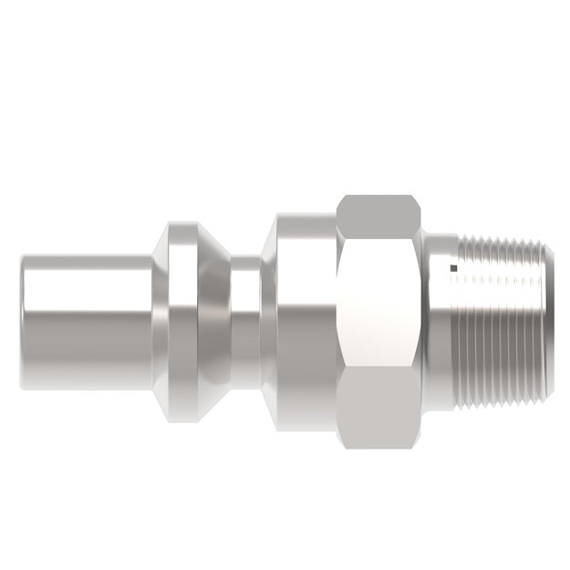 1G3E Hansen® by Danfoss | Pneumatic Quick Disconnect Coupling | 100 Series | 1/4" Male NPTF x 1/4" Body Size | Plug | Brass