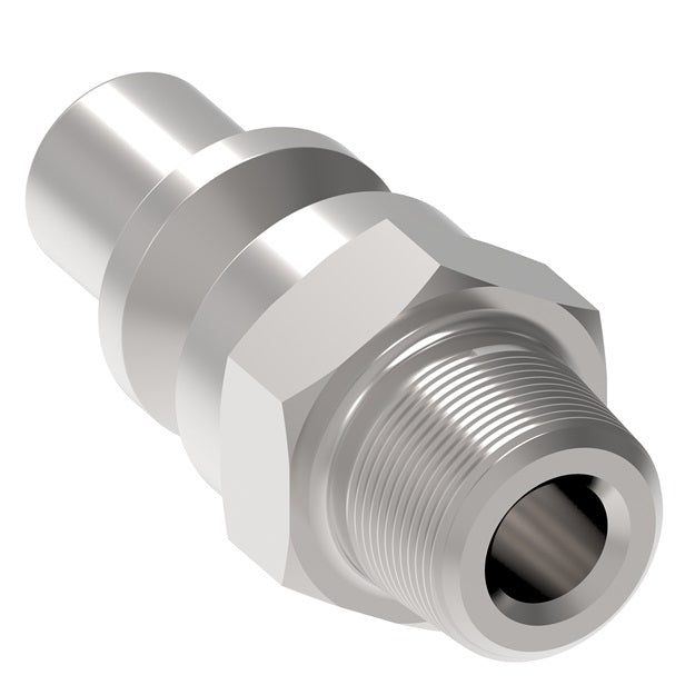 1G3E Hansen® by Danfoss | Pneumatic Quick Disconnect Coupling | 100 Series | 1/4" Male NPTF x 1/4" Body Size | Plug | Brass