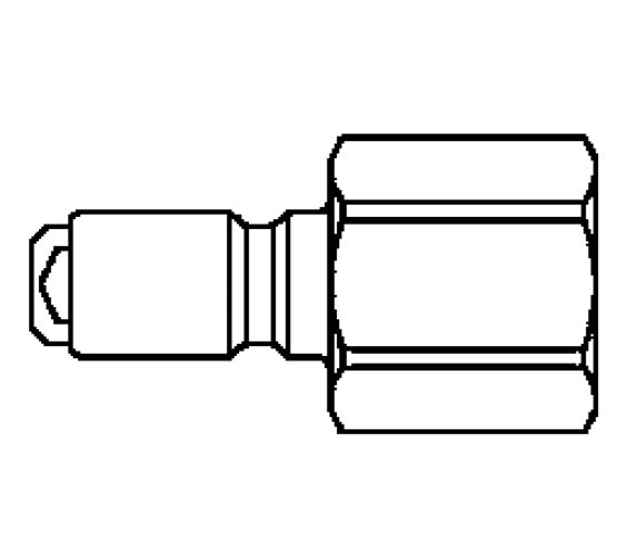 183 Hansen® by Danfoss | Pneumatic Quick Disconnect Coupling | 180/280 Series | 1/8" Female NPTF x 1/8" Body Size | Plug | Brass