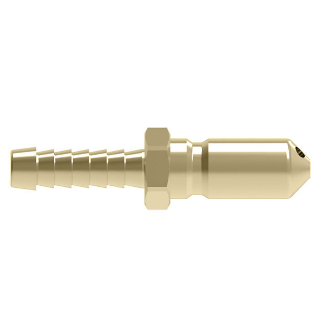 187 Hansen® by Danfoss | Pneumatic Quick Disconnect Coupling | 180/280 Series | Hose Barb End | 1/8" Hose ID x 1/8" Body Size | Plug | Brass