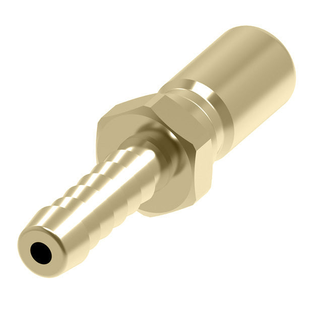 187 Hansen® by Danfoss | Pneumatic Quick Disconnect Coupling | 180/280 Series | Hose Barb End | 1/8" Hose ID x 1/8" Body Size | Plug | Brass
