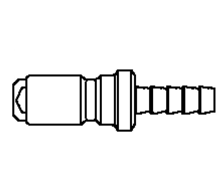 189 Hansen® by Danfoss | Pneumatic Quick Disconnect Coupling | 180/280 Series | Hose Barb End | 3/16" Hose ID x 1/8" Body Size | Plug | Brass