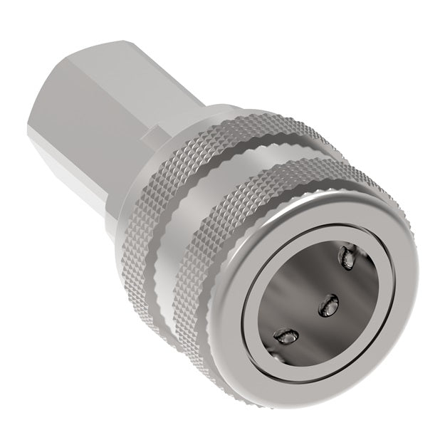 210B Hansen® by Danfoss | Pneumatic Quick Disconnect Coupling | 210 Series | 1/4" Female BSPP x 1/4" Body Size | Socket | Buna-N Seal | Steel