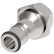 2KLF720 Hansen® by Danfoss | Food & Beverage Quick Disconnect Coupling | 2HKGL Series | 7/16-20 Female UNF x 1/4" Body Size | Plug for Liquid | NBR Seal | Stainless Steel