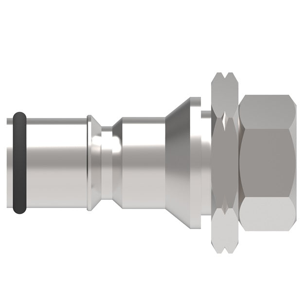 2KLF16 Hansen® by Danfoss | Food & Beverage Quick Disconnect Coupling | 2HKGL Series | 1/4" Female NPT x 1/4" Body Size | Plug for Liquid | NBR Seal | Stainless Steel