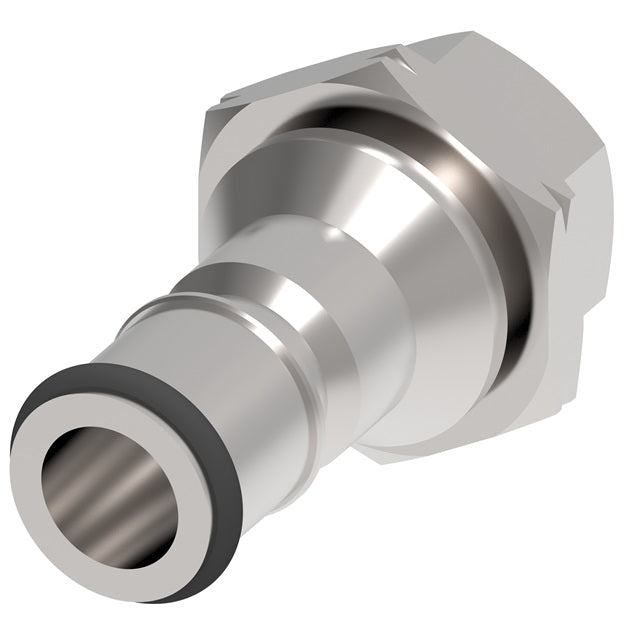 2KGF16 Hansen® by Danfoss | Food & Beverage Quick Disconnect Coupling | 2HKGL Series | 1/4" Female NPT x 1/4" Body Size | Plug for Gas | NBR Seal | Stainless Steel