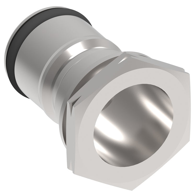 2KLC Hansen® by Danfoss | Food & Beverage Quick Disconnect Coupling | 2HKGL Series | 11/16-18 Female UNF x 1/4" Body Size | Plug for Liquid | NBR Seal | Stainless Steel