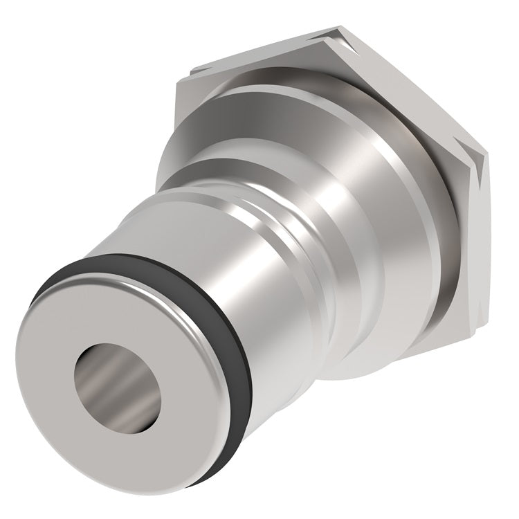 2KGC Hansen® by Danfoss | Food & Beverage Quick Disconnect Coupling | 2HKGL Series | 11/16-18 Female UNF x 1/4" Body Size | Plug for Gas | NBR Seal | Stainless Steel
