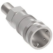 2HL20 Hansen® by Danfoss | Food & Beverage Quick Disconnect Coupling | 2HKGL Series | 3/8" Male NPT x 1/4" Body Size | Socket for Liquid | NBR Seal | Stainless Steel