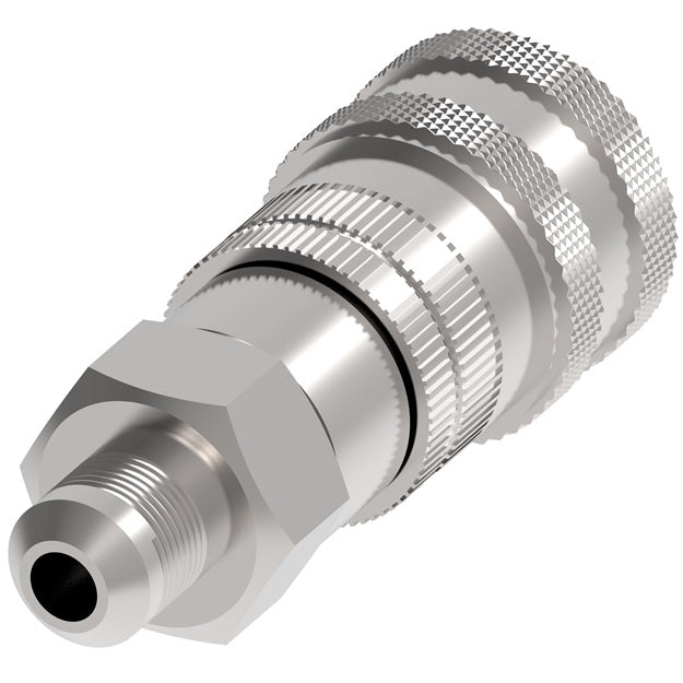 2HL720 Hansen® by Danfoss | Food & Beverage Quick Disconnect Coupling | 2HKGL Series | 7/16-20 Male UNF x 1/4" Body Size | Socket for Liquid | NBR Seal | Stainless Steel