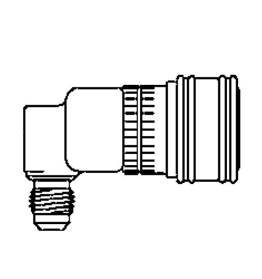 2HIGLLRA720 Hansen® by Danfoss | Quick Disconnect Coupling | 2HKIG Series | 90° Elbow | 7/16" Male NPTF x 1/4" Body Size | Socket | NBR Seal | Stainless Steel