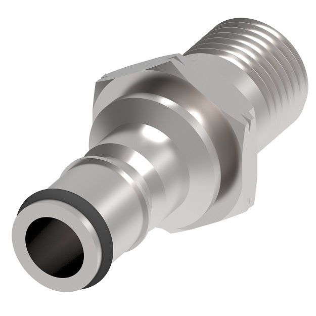 2KIGF15 Hansen® by Danfoss | Quick Disconnect Coupling | 2HKIG Series | 1/4" Male NPTF x 1/4" Body Size | Plug | NBR Seal | Stainless Steel