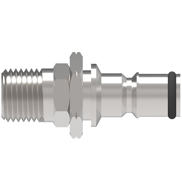 2KILF720 Hansen® by Danfoss | Quick Disconnect Coupling | 2HKIL Series | 7/16" Female NPTF x 1/4" Body Size | Plug | NBR Seal | Stainless Steel