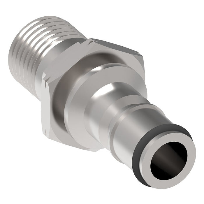 2KILF720 Hansen® by Danfoss | Quick Disconnect Coupling | 2HKIL Series | 7/16" Female NPTF x 1/4" Body Size | Plug | NBR Seal | Stainless Steel