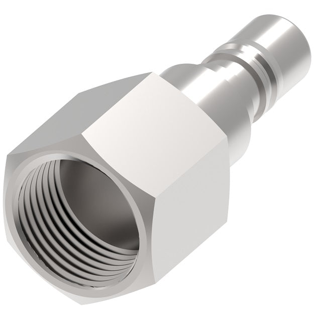 3L16G Hansen® by Danfoss | Pneumatic Quick Disconnect Coupling | 3RL Series | 1/4" Female NPTF x 3/8" Body Size | Plug | With Bleeder Ball Check | Steel