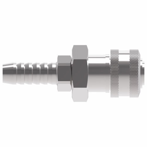 2R195 Hansen® by Danfoss | Pneumatic Quick Disconnect Coupling | 2RL Series | Hose Barb End | 5/16" Hose ID x 1/4" Body Size | Socket | Buna-N Seal | Steel