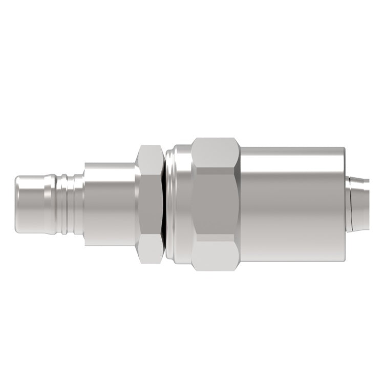 2L185C9 Hansen® by Danfoss | Pneumatic Quick Disconnect Coupling | 2RL Series | Hose Crimp End | 11/16" Hose OD | 5/16" Hose ID x 1/4" Body Size | Plug | Steel