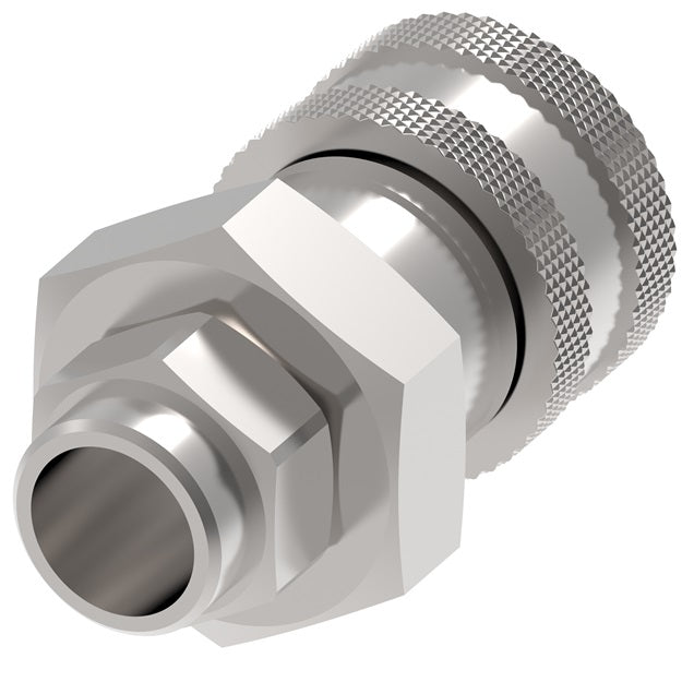 2R21 Hansen® by Danfoss | Pneumatic Quick Disconnect Coupling | 2RL Series | 3/8" Female NPTF x 1/4" Body Size | Socket | Buna-N Seal | Steel