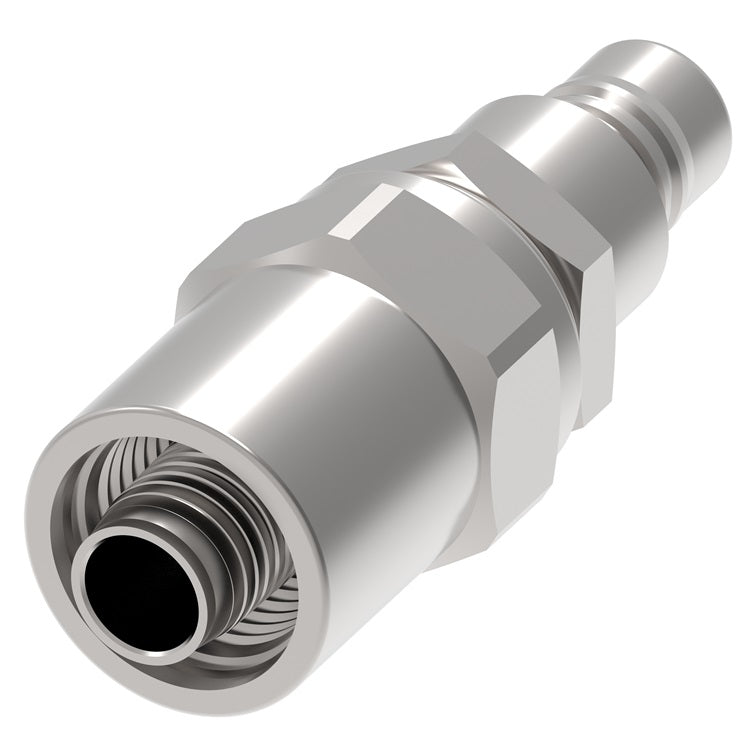 3L28P13 Hansen® by Danfoss | Pneumatic Quick Disconnect Coupling | 3RL Series | Hose Clamp End | 13/16" Hose OD | 1/2" Hose ID x 3/8" Body Size | Plug | Steel