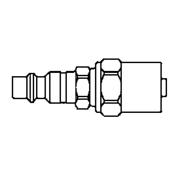 4PP13 Hansen® by Danfoss | Pneumatic Quick Disconnect Coupling | 400 Series / 4000 Series | Hose Crimp End | 13/16" Hose OD | 1/2" Hose ID x 3/8" Body Size | Plug | Steel
