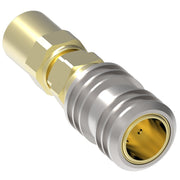 40SD7 Hansen® by Danfoss | Pneumatic Quick Disconnect Coupling | 400 Series | Hose Crimp End | 5/8" Hose OD | 3/8" Hose ID x 3/8" Body Size | Socket | NBR Seal | Brass
