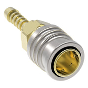 4008E Hansen® by Danfoss | Pneumatic Quick Disconnect Coupling | 400 Series | Hose Barb End | 1/2" Hose ID x 3/8" Body Size | Socket | NBR Seal | Brass