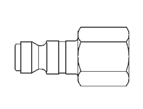 31AP37F Hansen® by Danfoss | Pneumatic Quick Disconnect Coupling | 400 Series | 3/8" Female NPTF x 3/8" Body Size | Plug | Steel