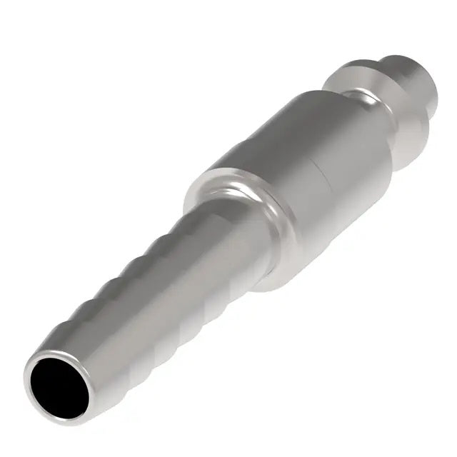 408 Hansen® by Danfoss | Pneumatic Quick Disconnect Coupling | 400 Series / 4000 Series | Hose Barb End | 1/2" Hose ID x 3/8" Body Size | Plug | Steel