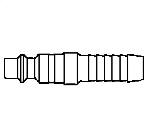 B406E Hansen® by Danfoss | Pneumatic Quick Disconnect Coupling | 400 Series | Hose Barb End | 3/8" Hose ID x 3/8" Body Size | Plug | Brass